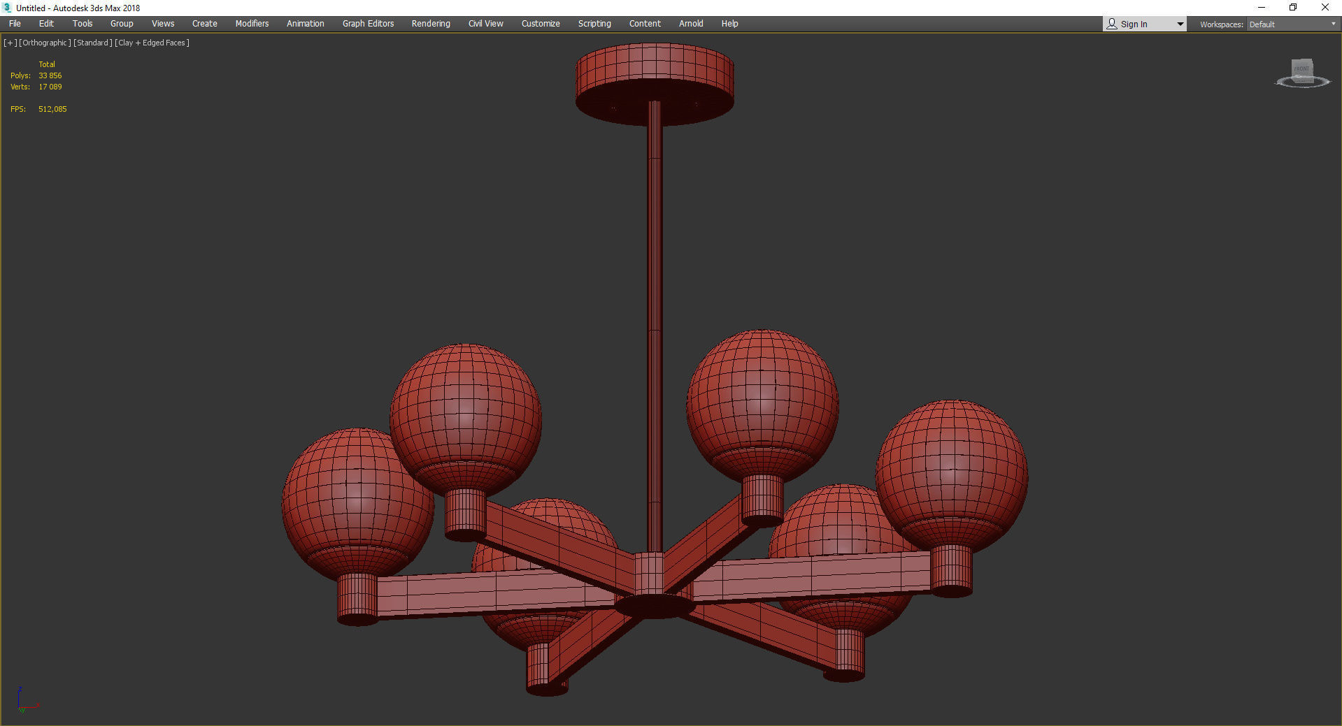 TILBURY CHANDELIER Low-poly 3D model_2