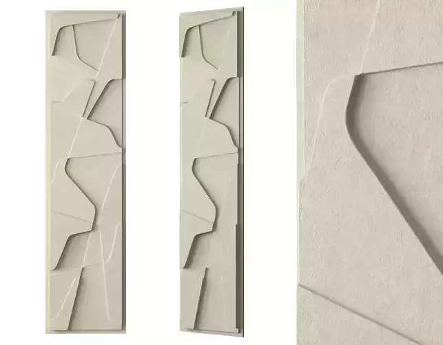 Long abstract relief artwork
