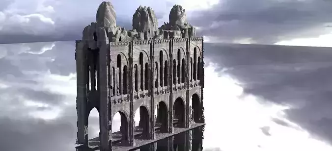 Gothic pillars halls Victorian Christmas Theme 5