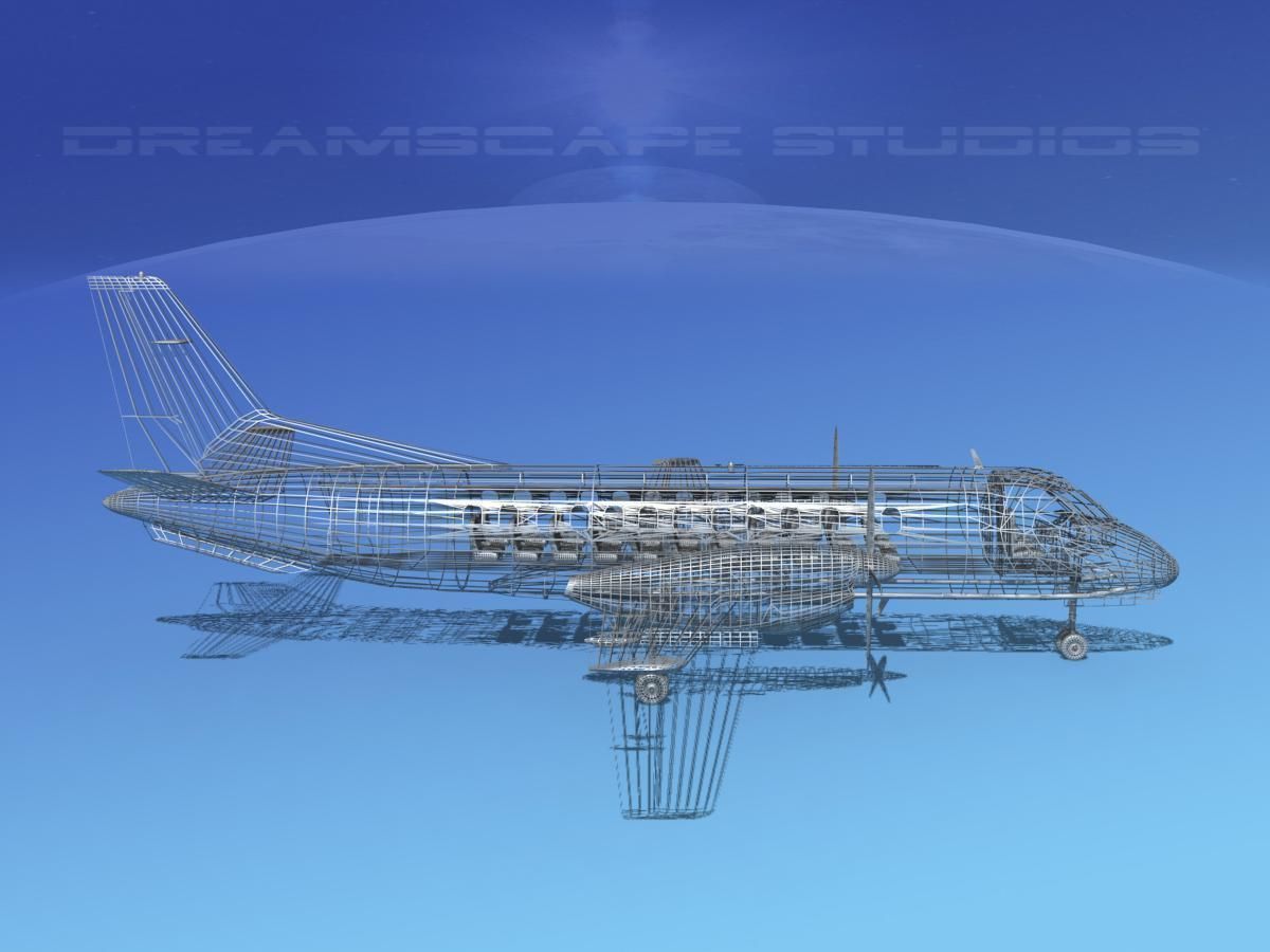 SAAB SF340 Crossair 3D model_13
