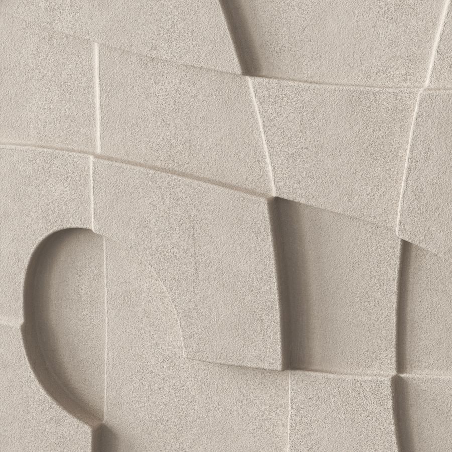 Beige relief artwork 3D model_2