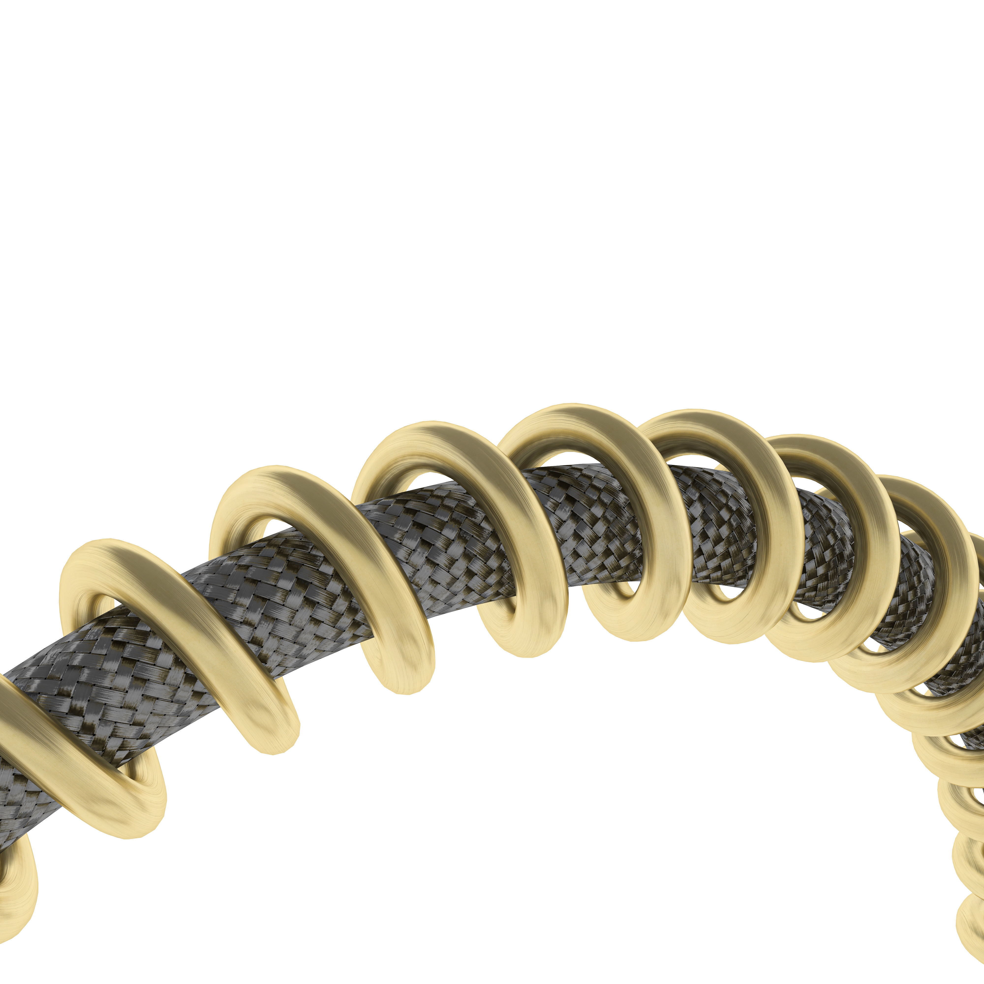 Faucet kitchen in gold 3D model_3