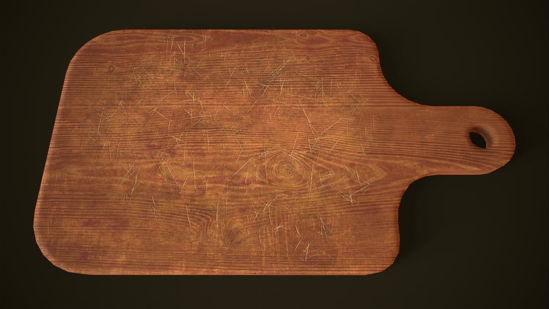 Cutting board vegetables and knife Asset Pack Low-poly 3D model_10