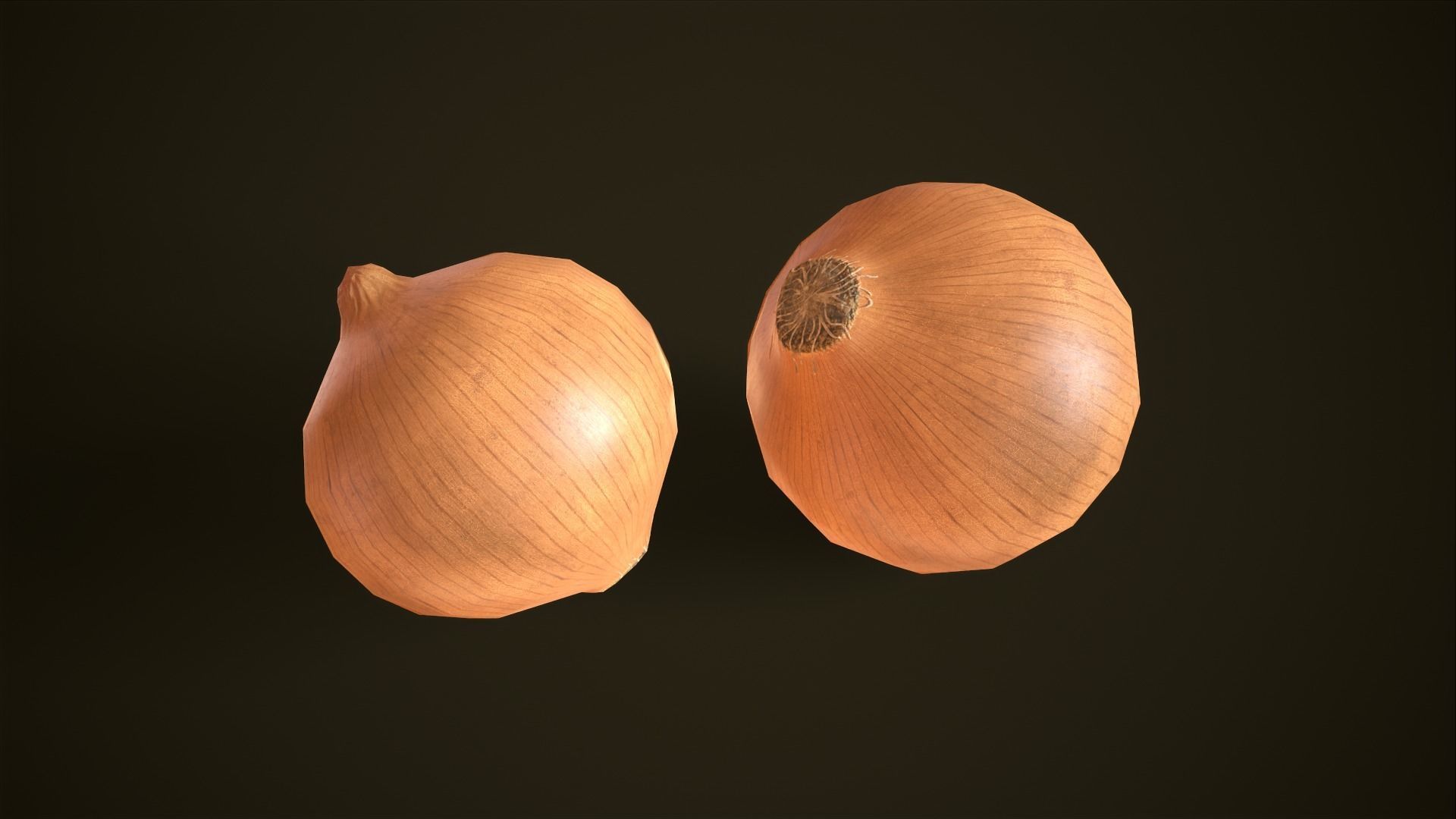 Cutting board vegetables and knife Asset Pack Low-poly 3D model_7