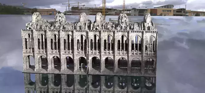 Gothic pillars halls Victorian Christmas Theme 6