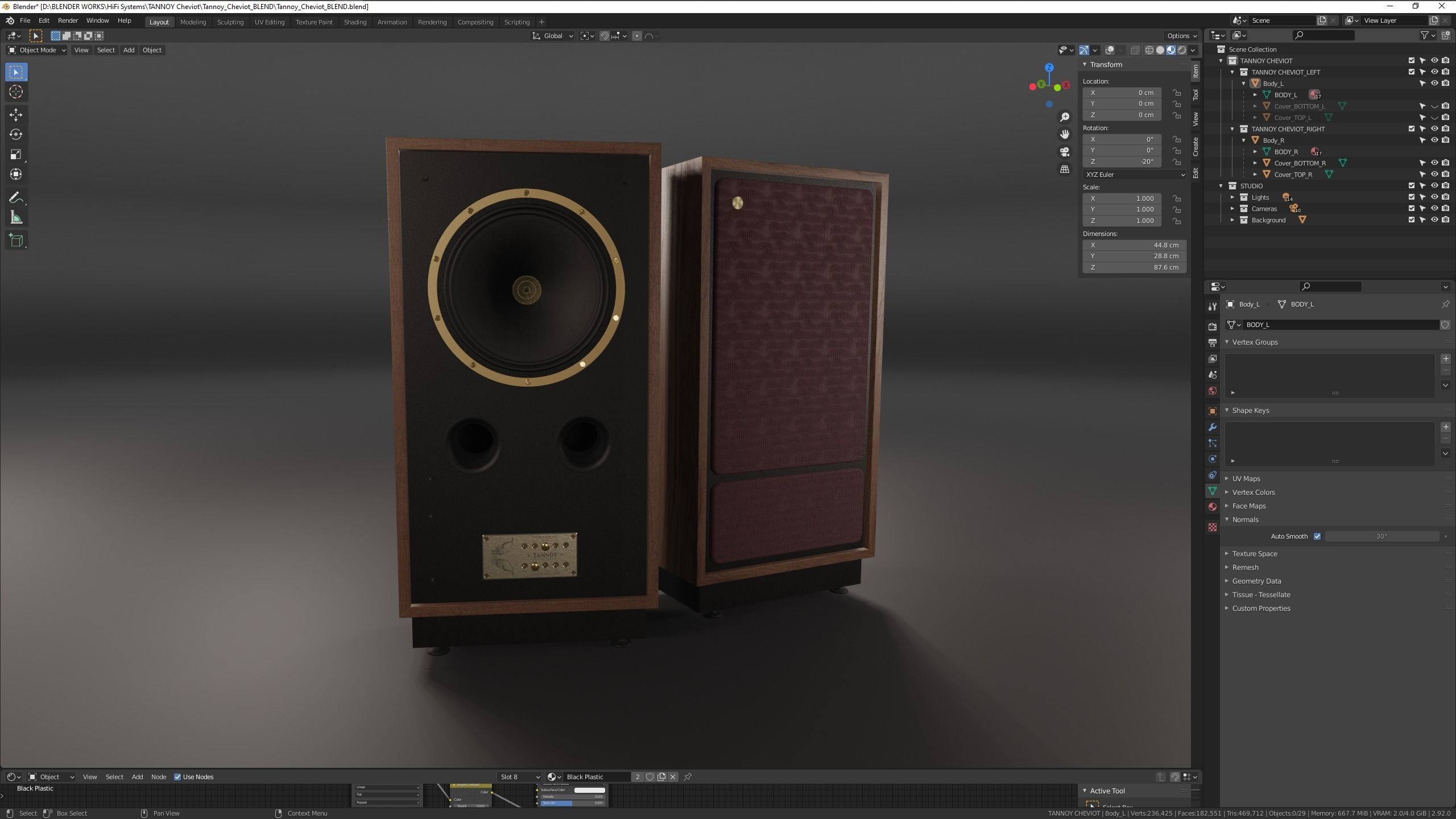 TANNOY Cheviot Loudspeaker 3D model_11