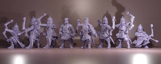 Bauzuk Bombard Archers group 3D print model