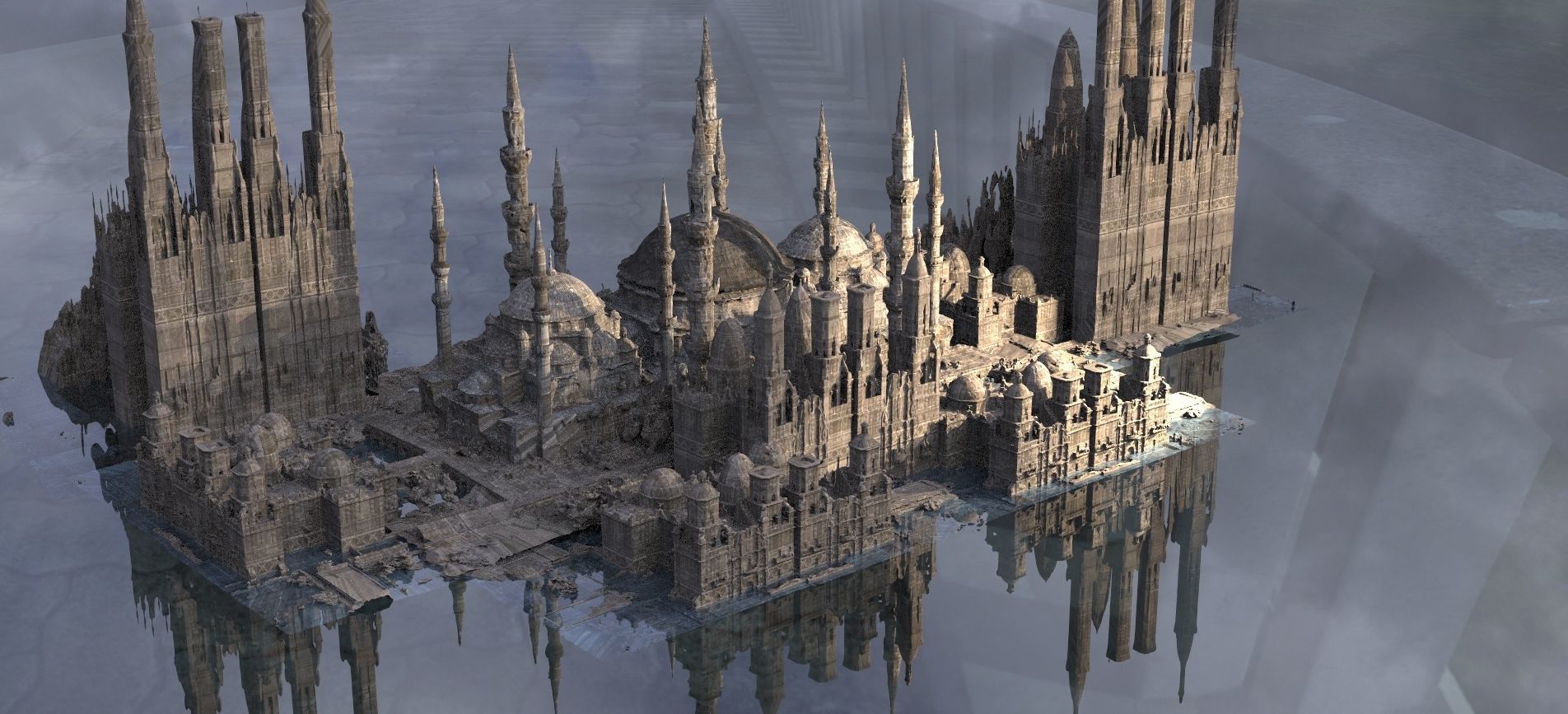 Muslim Crusades Arab 4 architecture 3D model_1