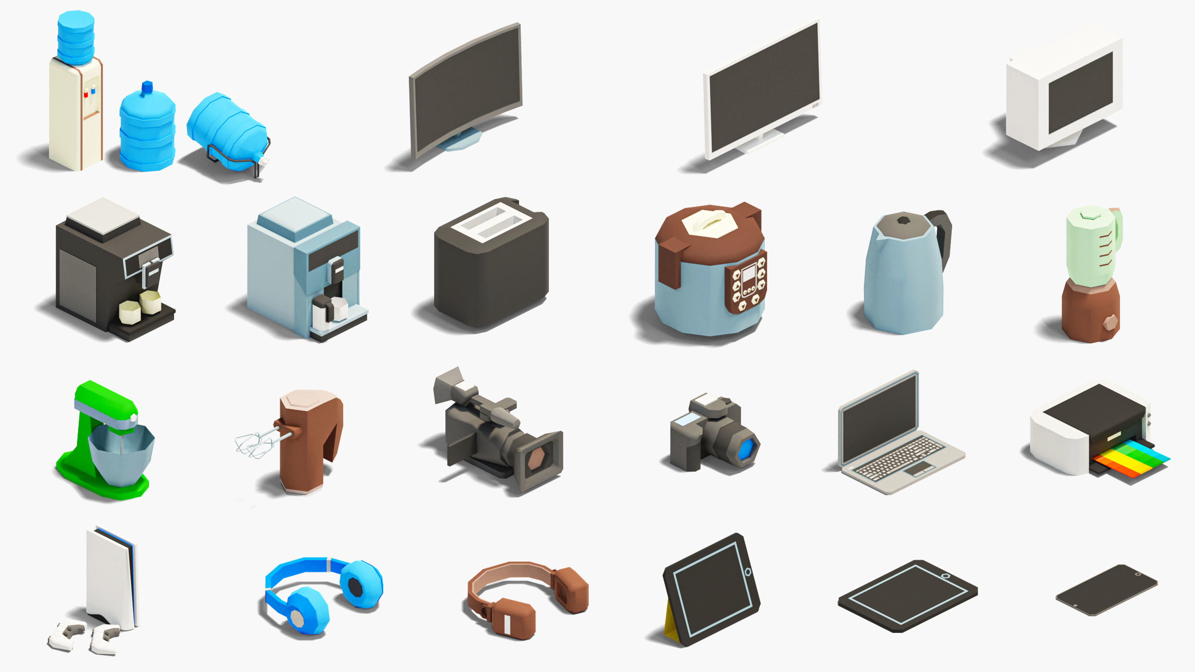 School Low-poly 3D model_33