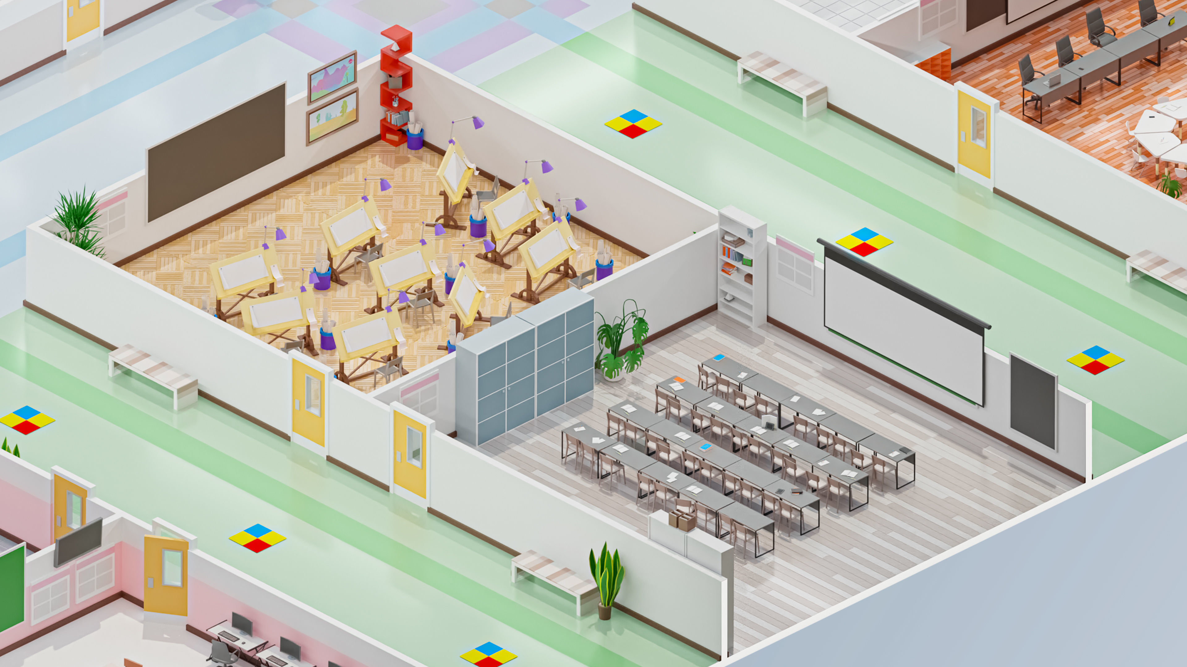 School Low-poly 3D model_12