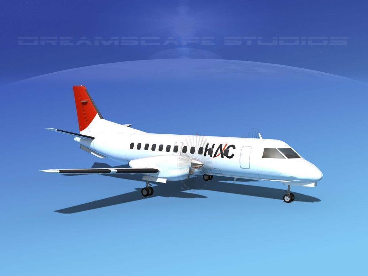 SAAB SF340 HAL 3D model_3