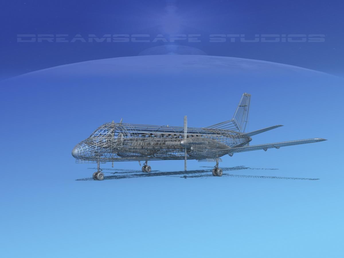 SAAB SF340 HAL 3D model_13