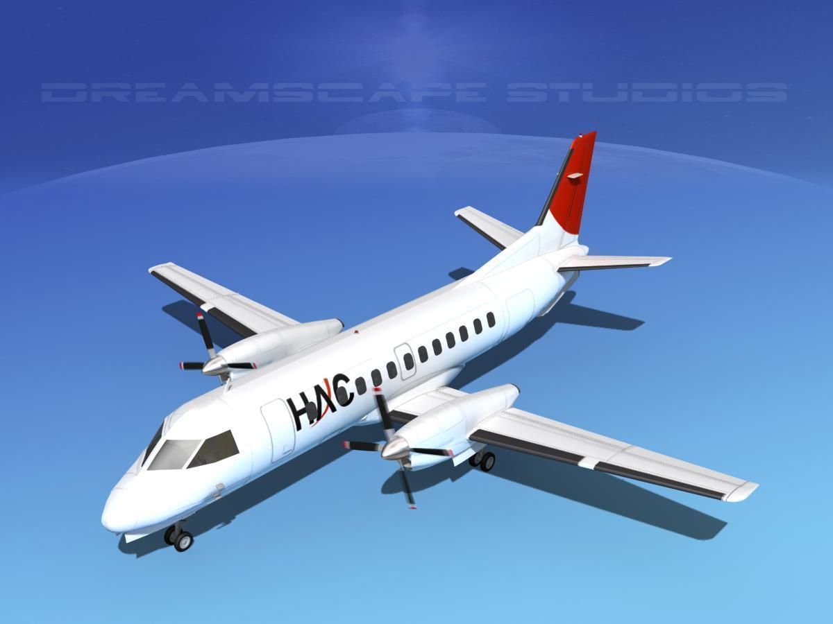 SAAB SF340 HAL 3D model_10