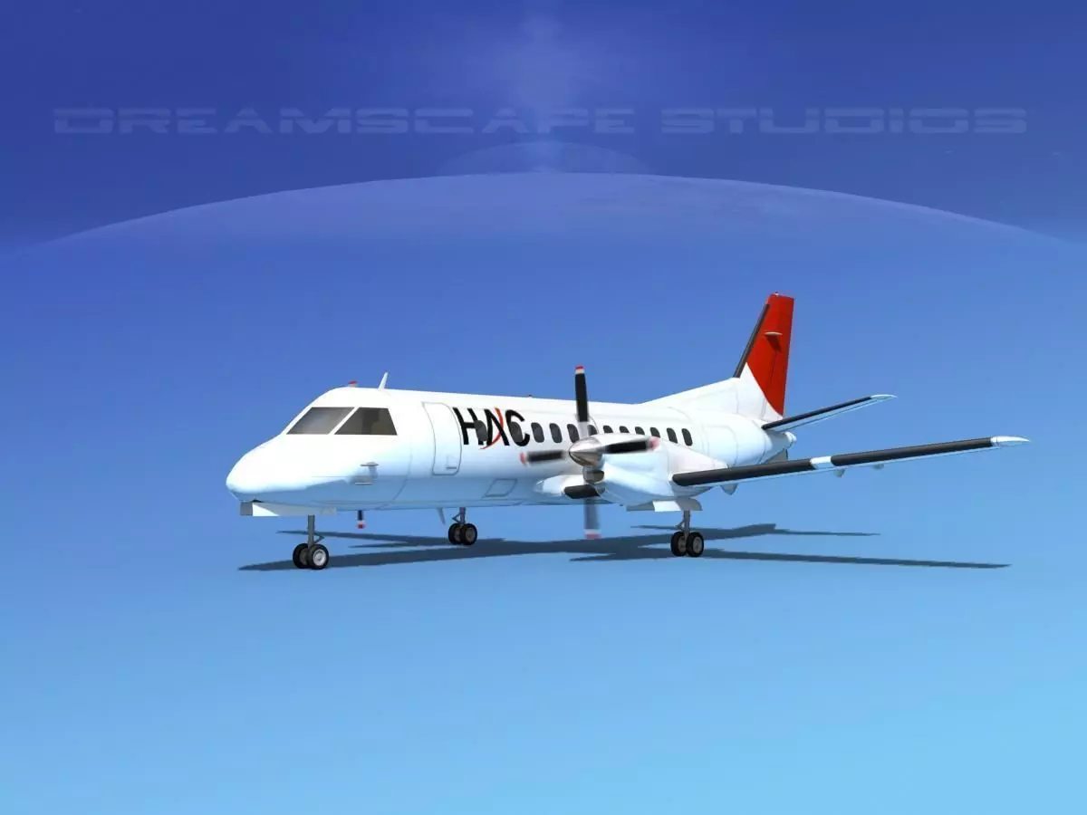 SAAB SF340 HAL 3D model_0