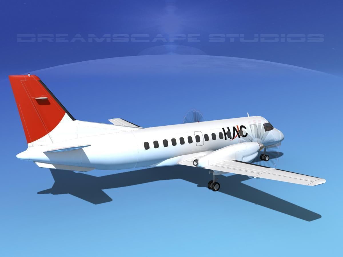 SAAB SF340 HAL 3D model_5