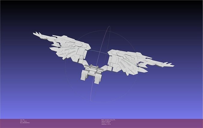 Wing Gundam Backpack Assembly 3D print model