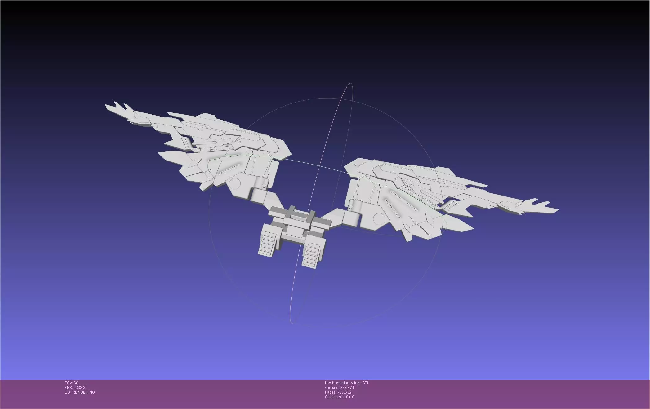 Wing Gundam Backpack Assembly 3D print model_0