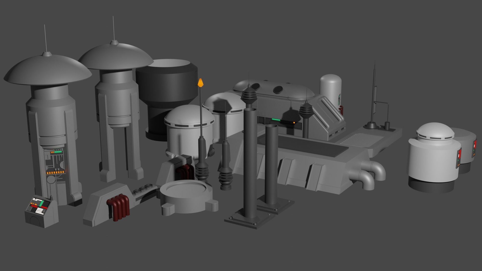 Coruscant Greeble Pack 3D model_16