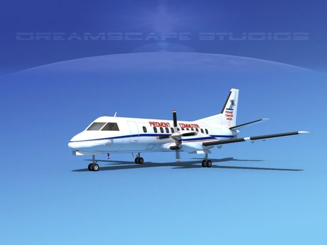 SAAB SF340 Piedmont Commuter 3D model