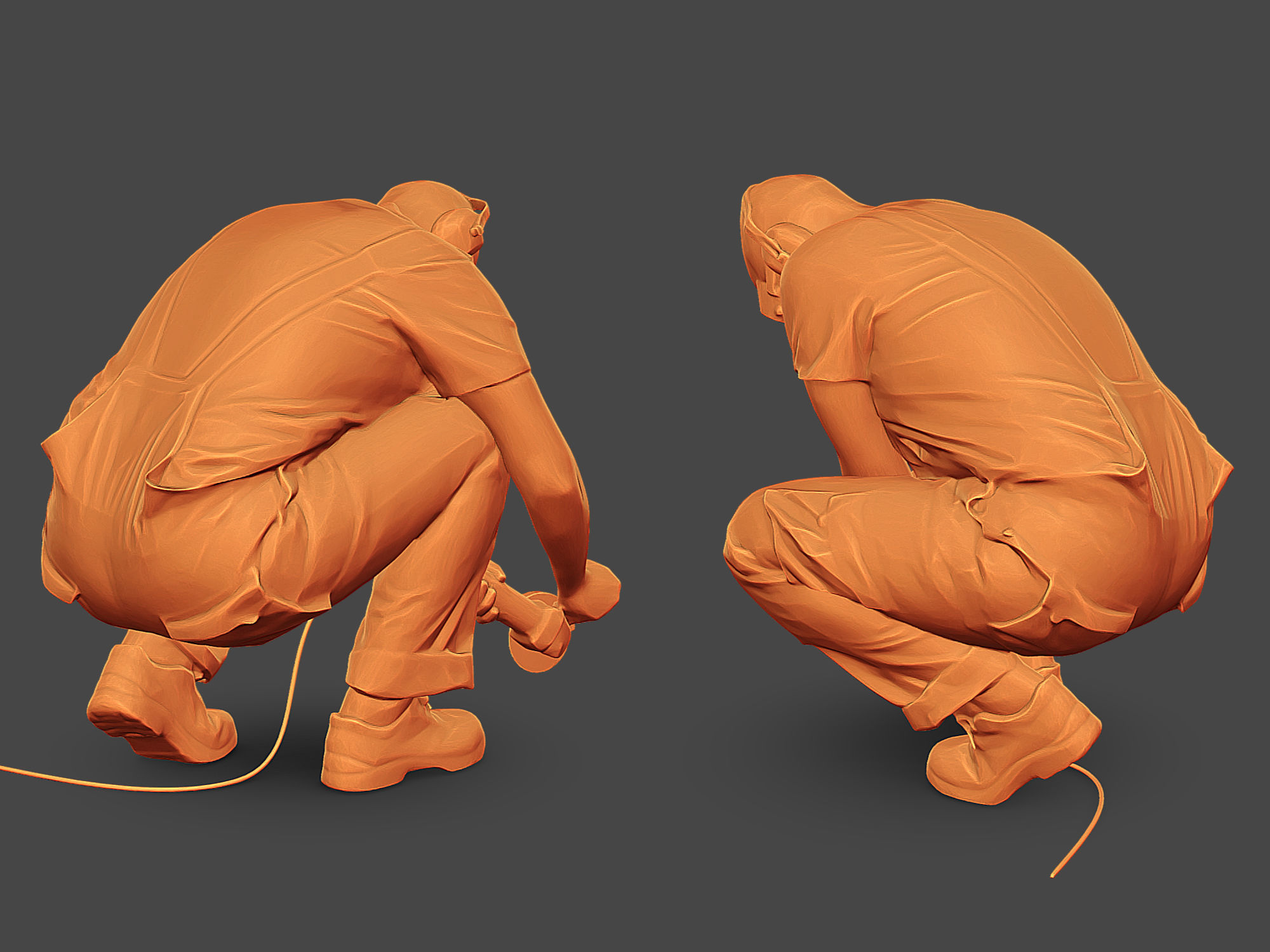 Stylized Construction Worker 3D model_5