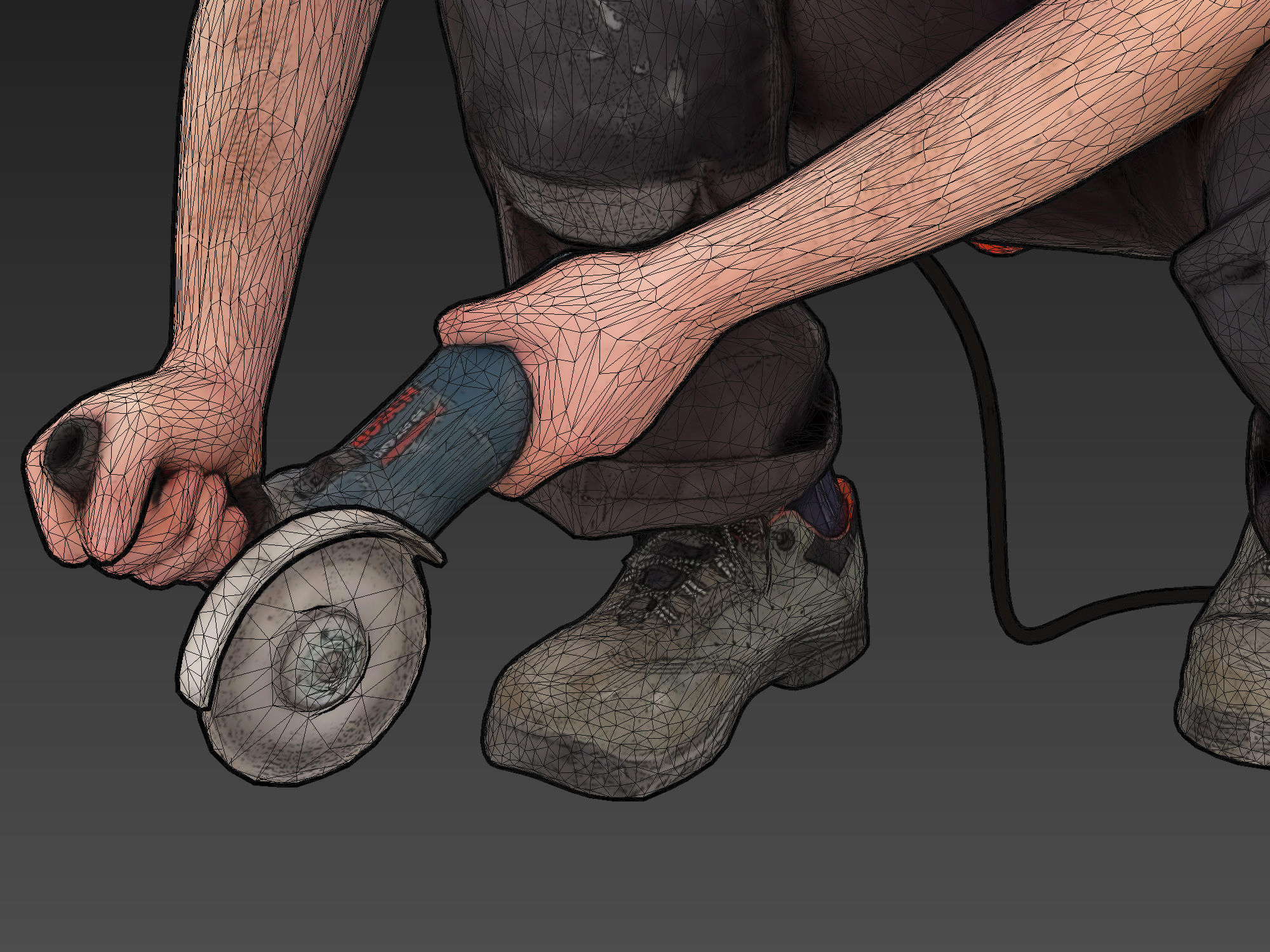 Stylized Construction Worker 3D model_8