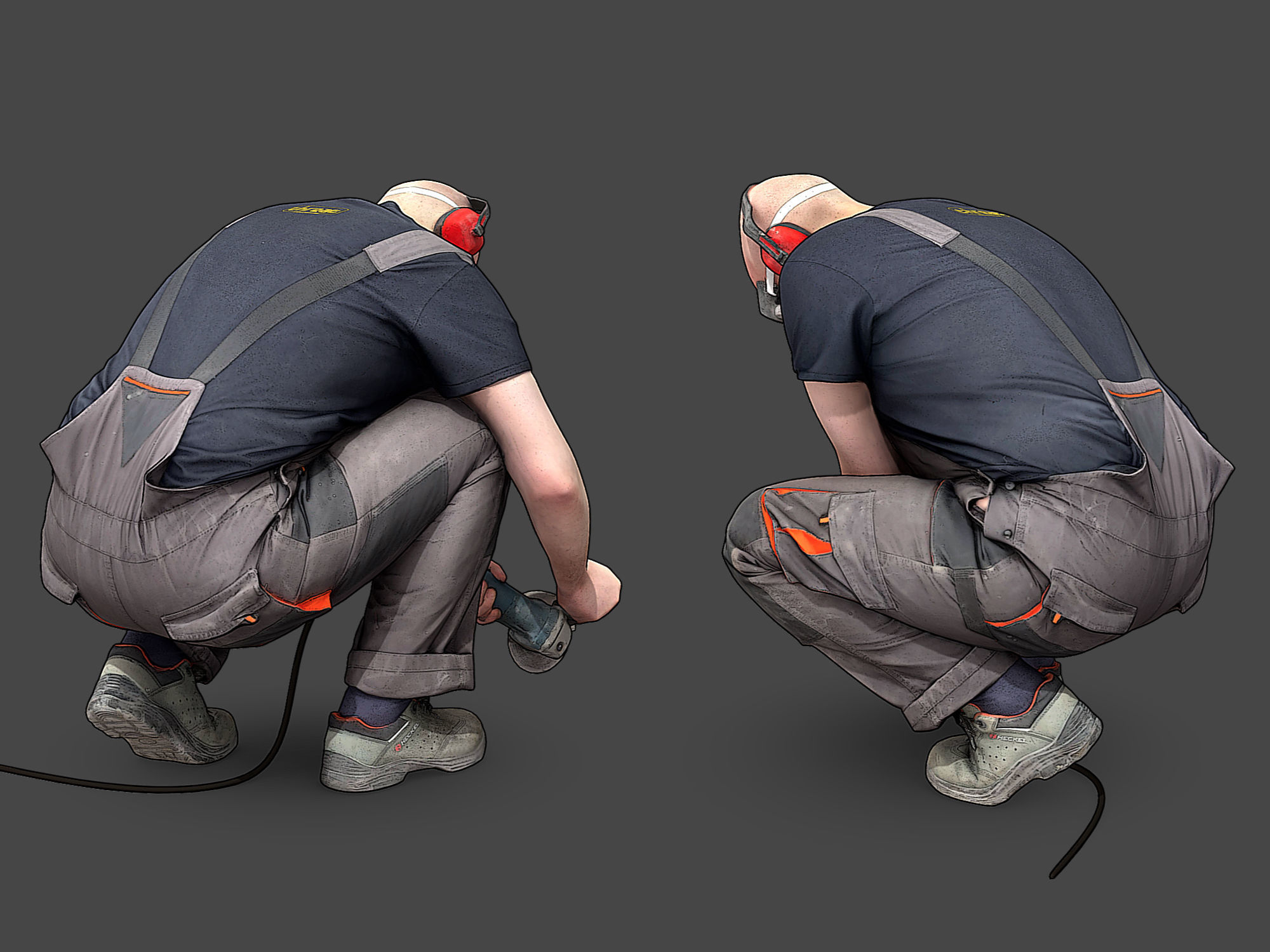 Stylized Construction Worker 3D model_3
