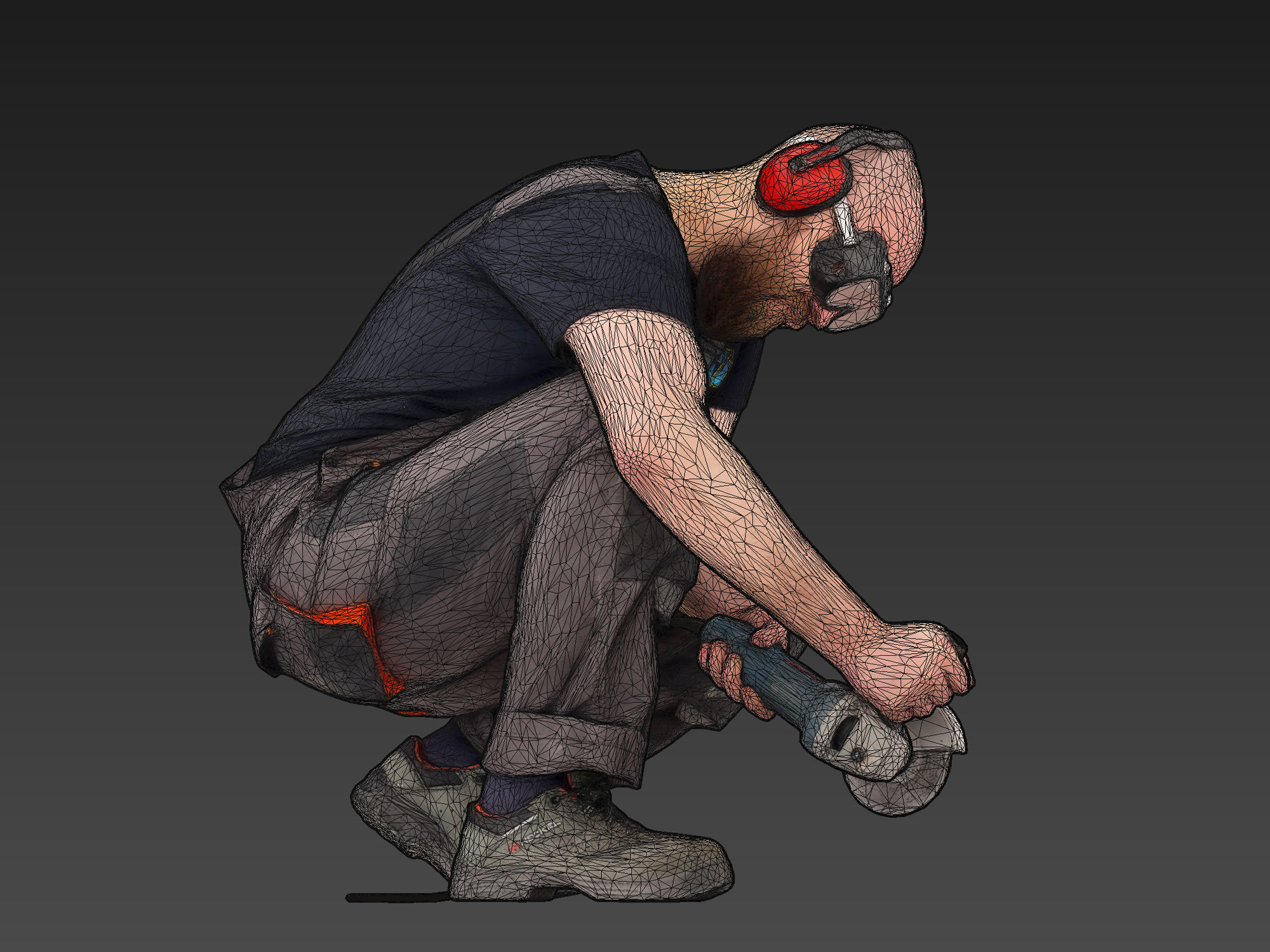 Stylized Construction Worker 3D model_7