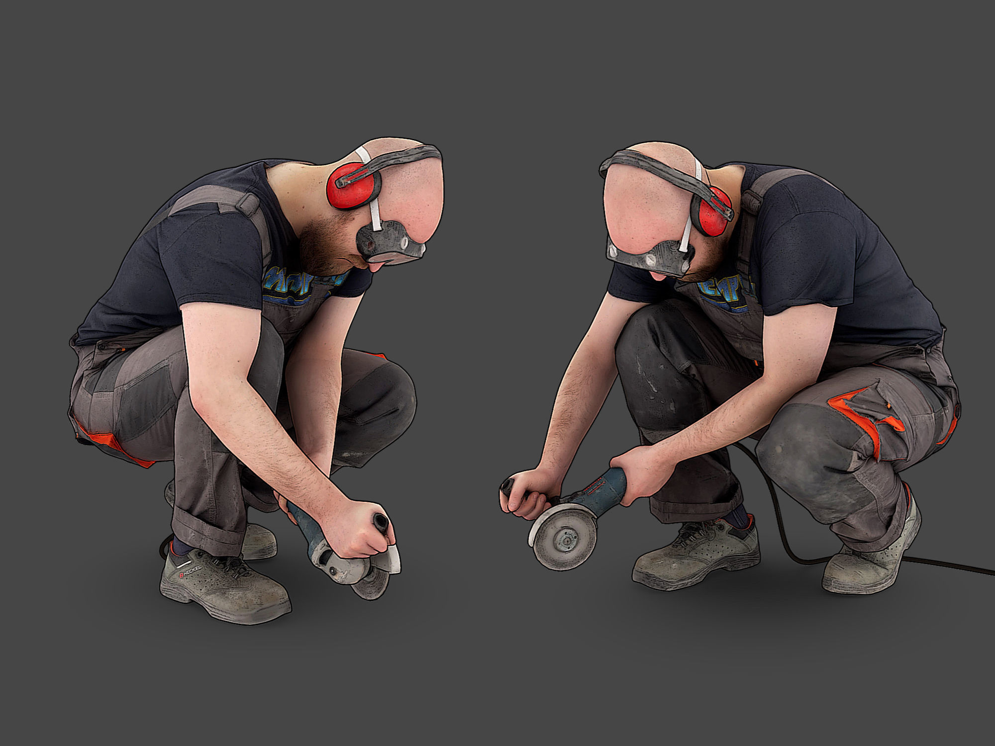 Stylized Construction Worker 3D model_1