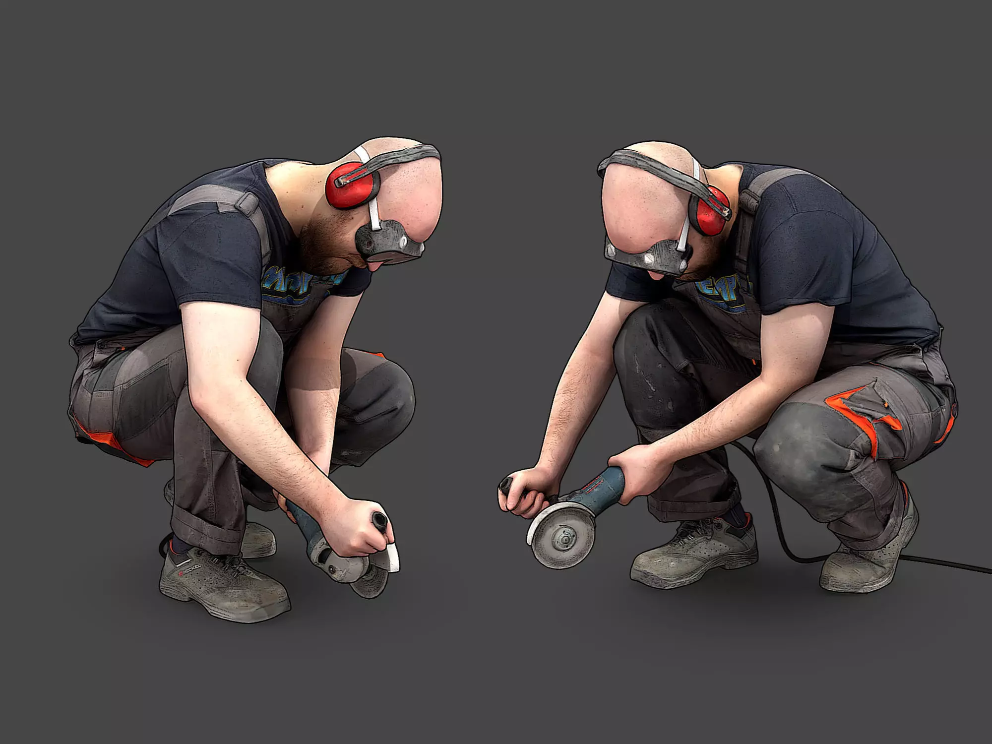 Stylized Construction Worker 3D model_0