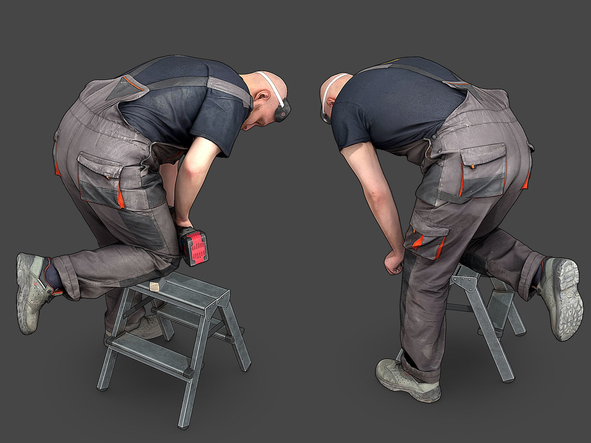 Stylized Construction Worker 3D model_3