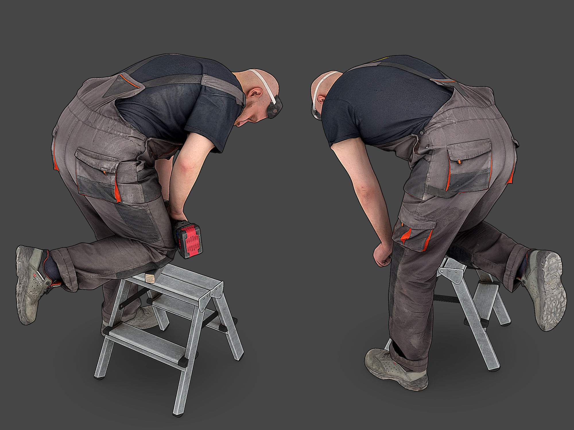 Stylized Construction Worker 3D model_4
