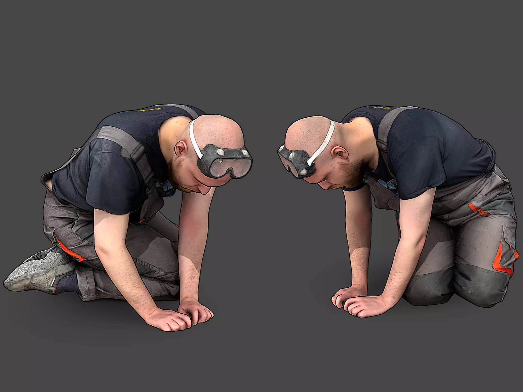 Stylized Construction Worker 3D model_0