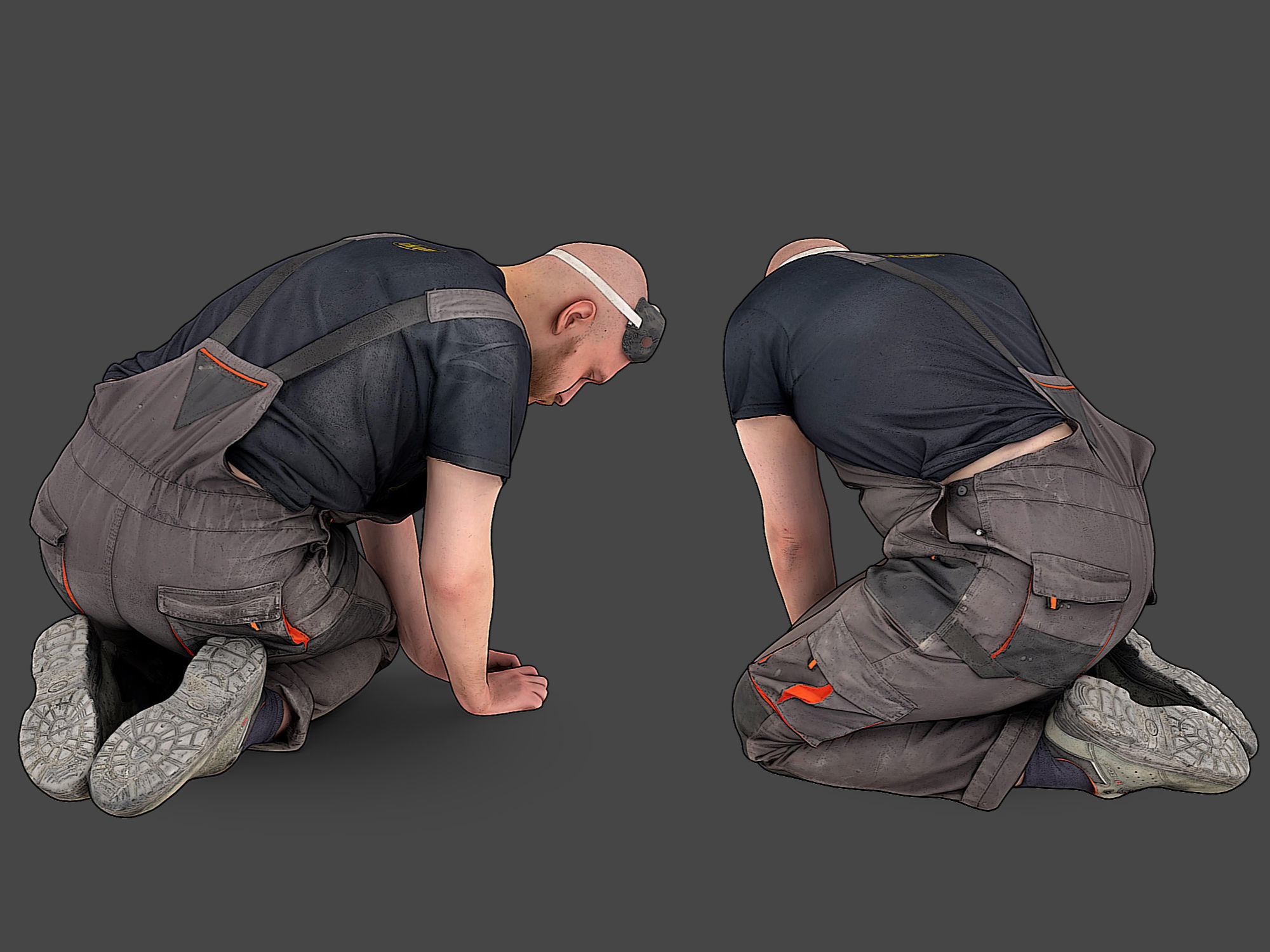 Stylized Construction Worker 3D model_4