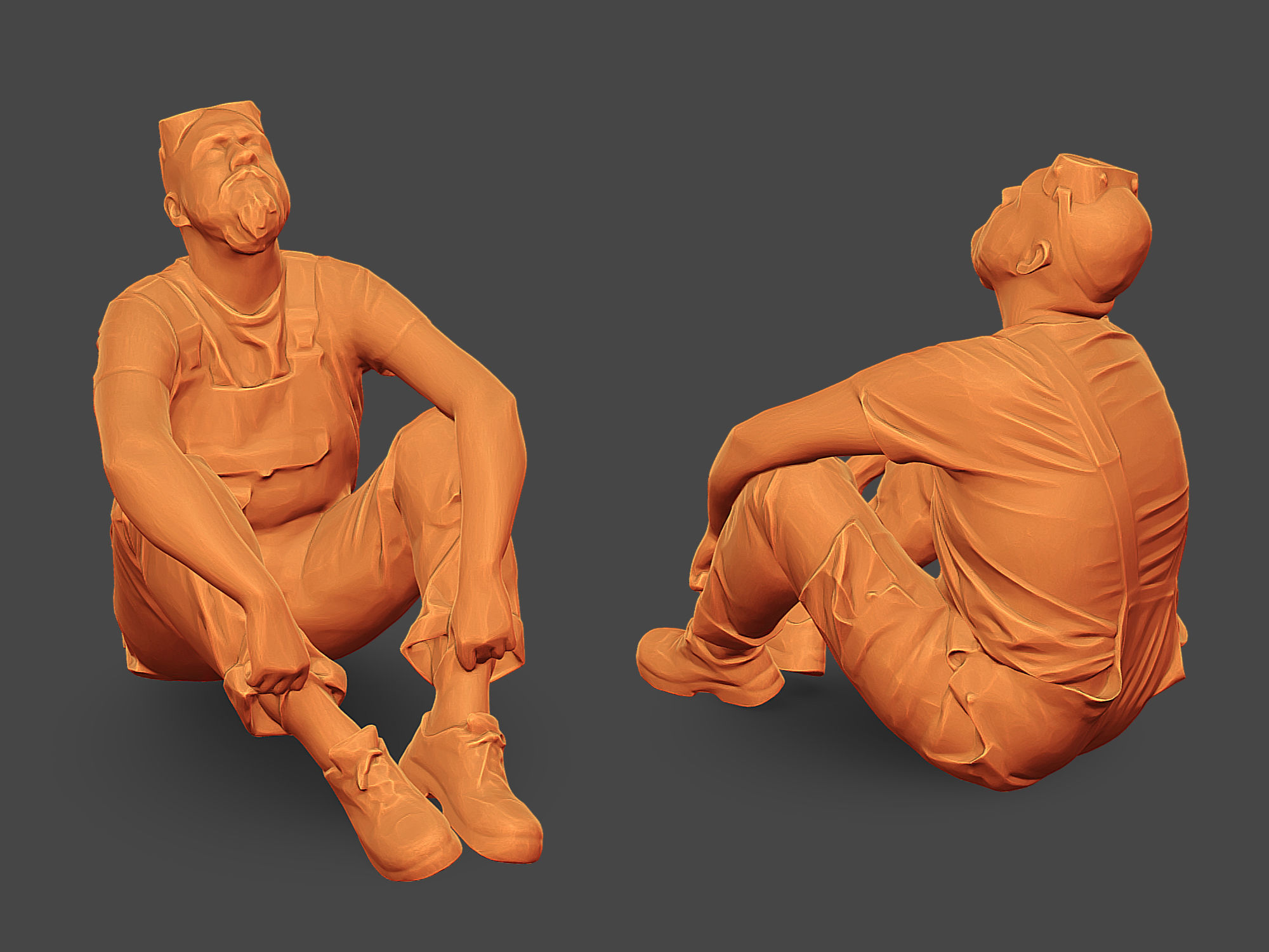 Stylized Construction Worker 3D model_5