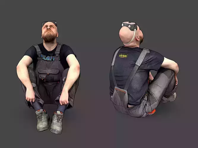Stylized Construction Worker 3D model