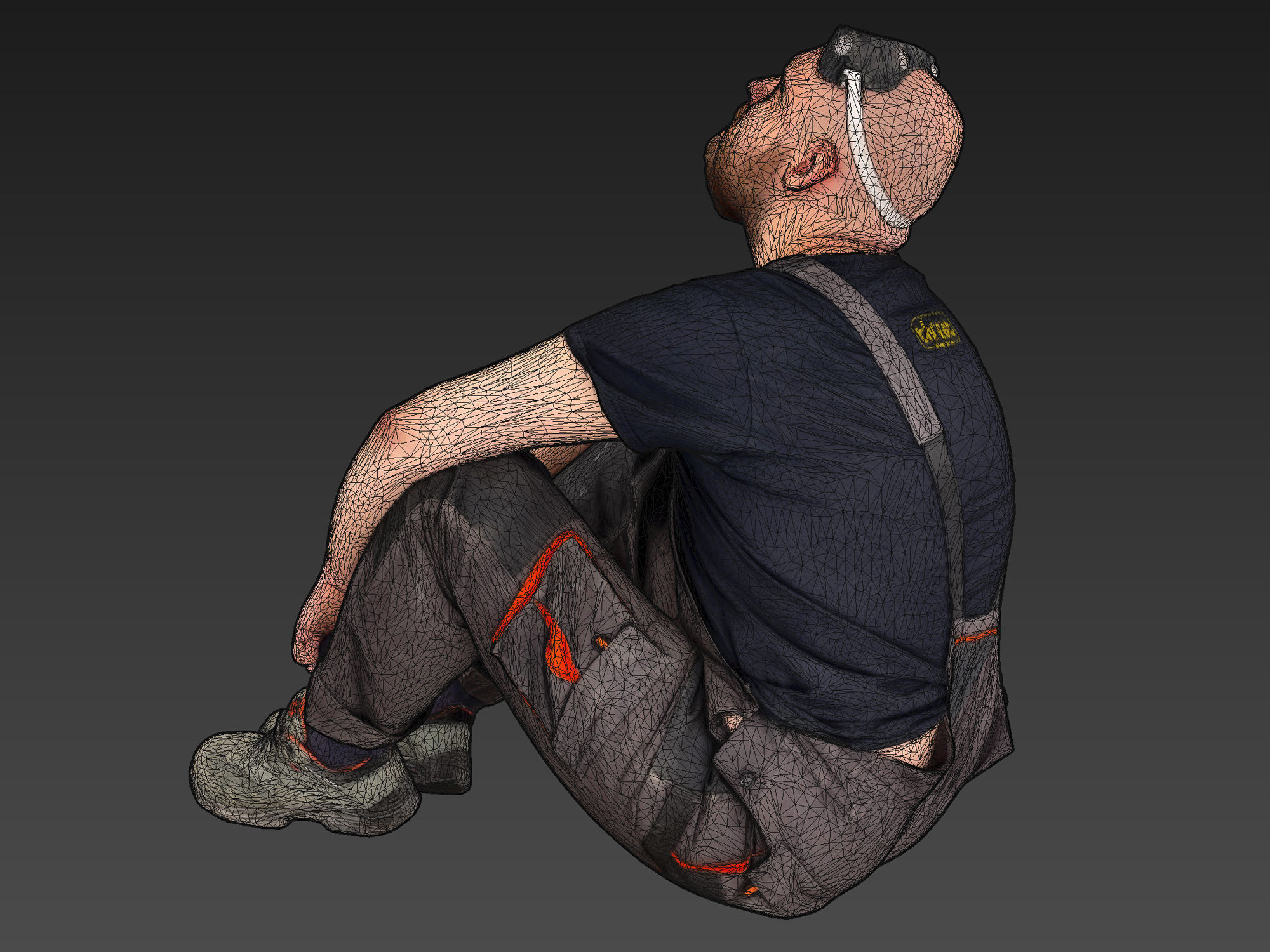 Stylized Construction Worker 3D model_7