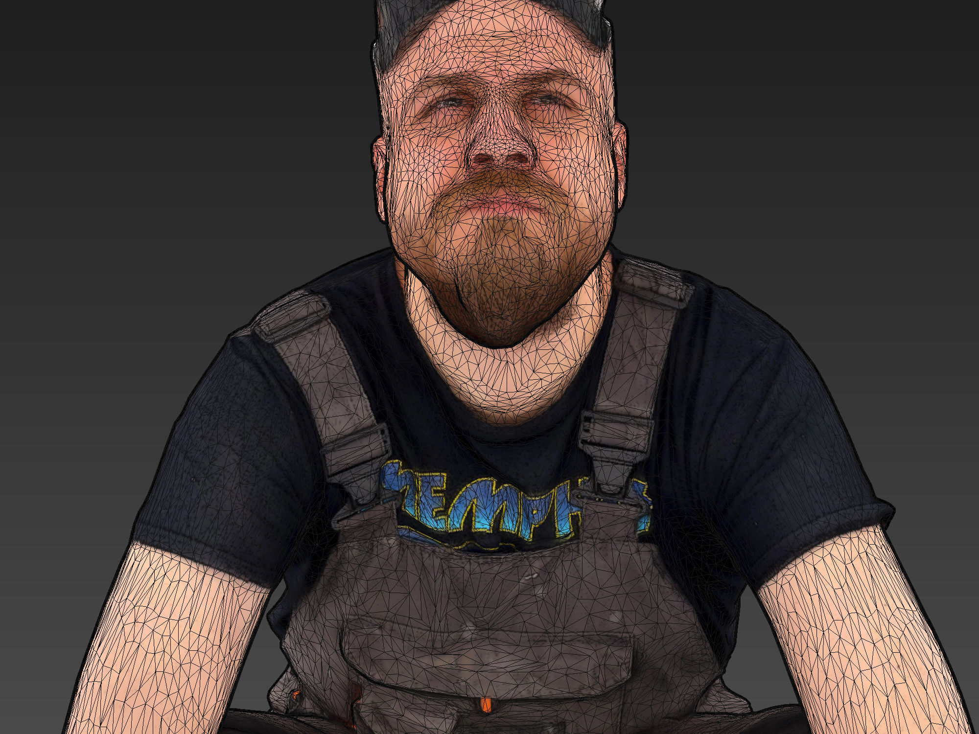 Stylized Construction Worker 3D model_8