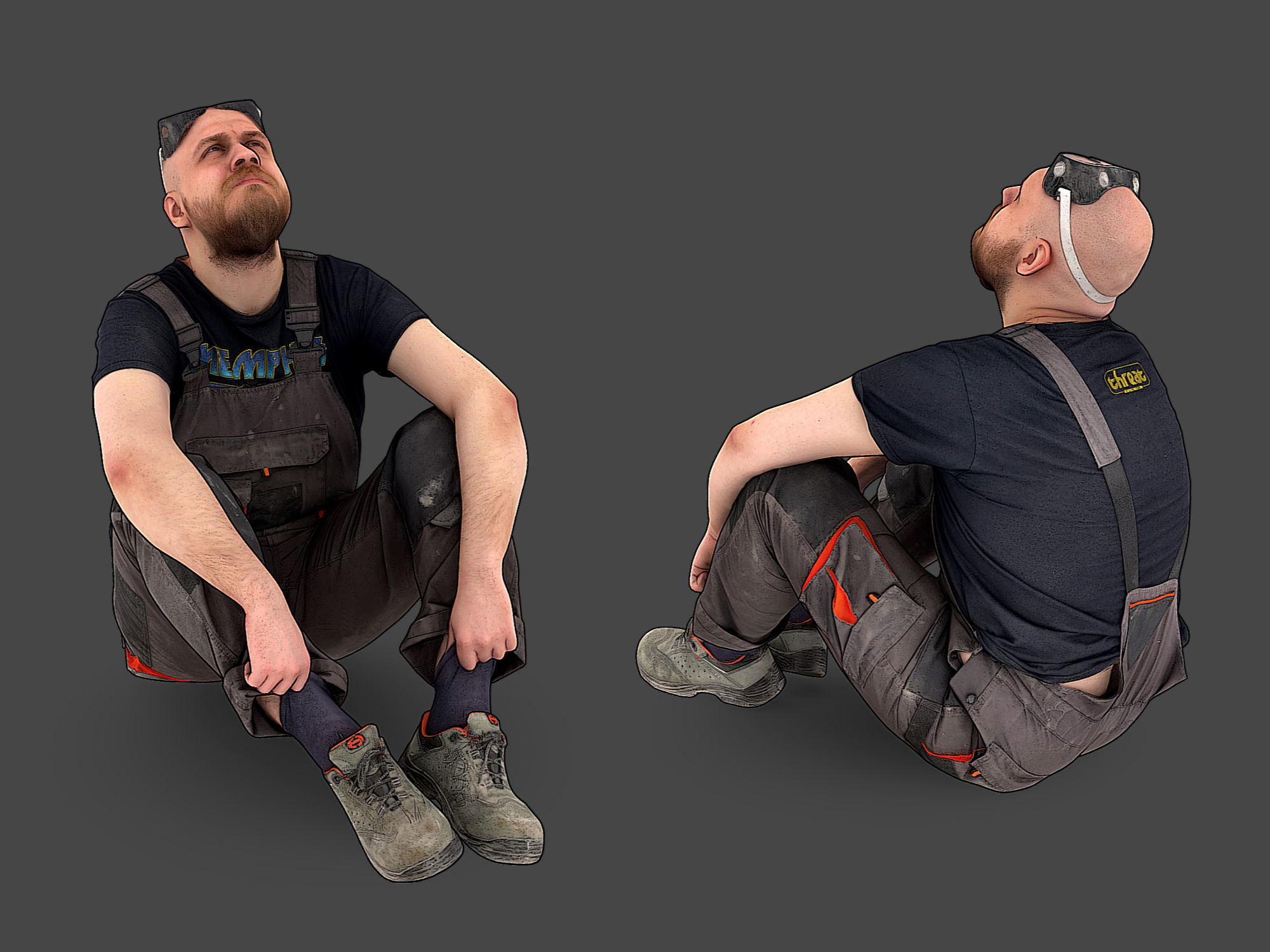 Stylized Construction Worker 3D model_4