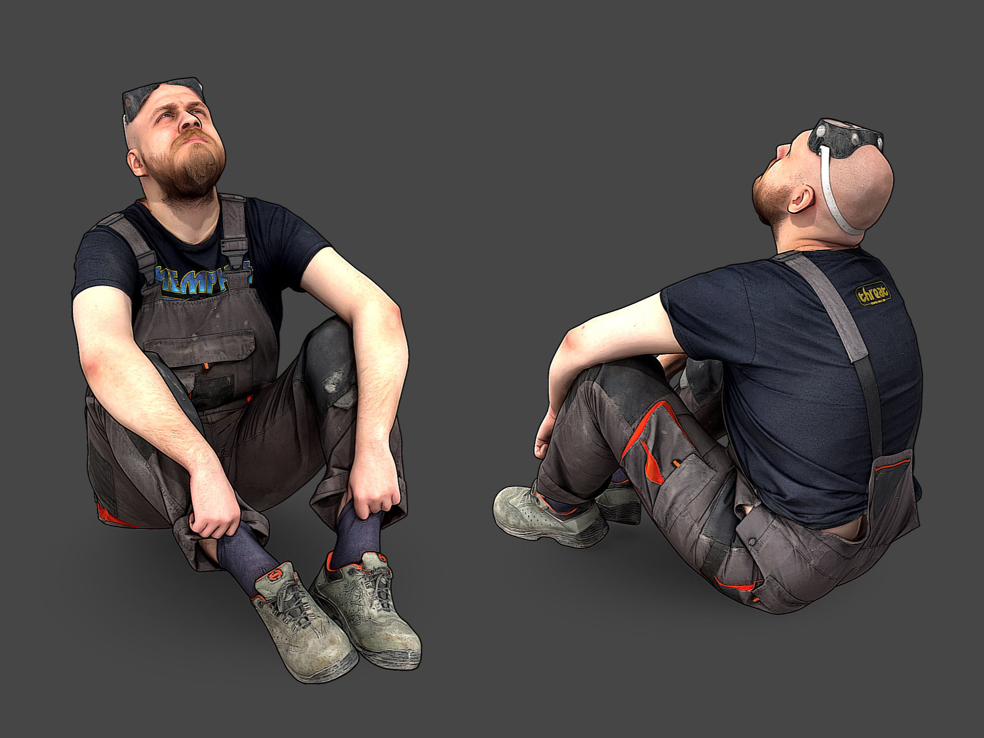 Stylized Construction Worker 3D model_3
