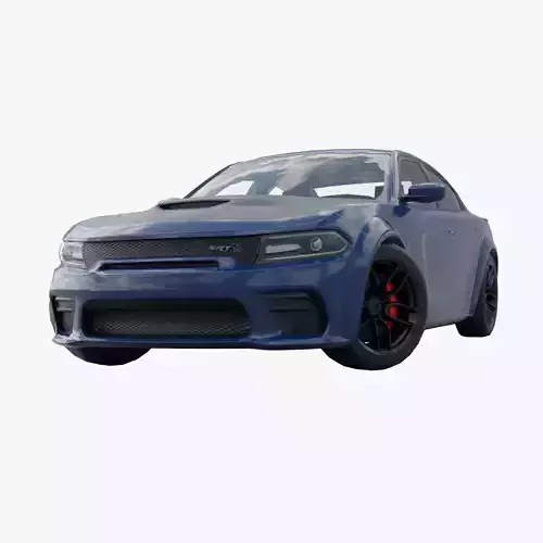 Dodger Charger Hellicat Low-poly 3D model