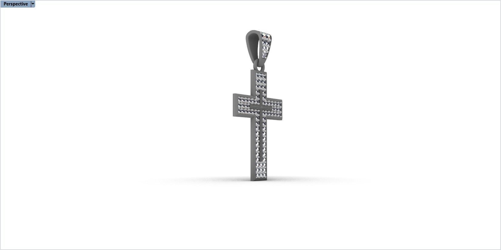 cross with diamonds 3D print model_39
