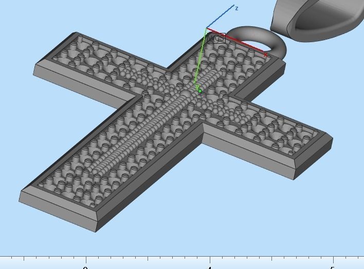 cross with diamonds 3D print model_53