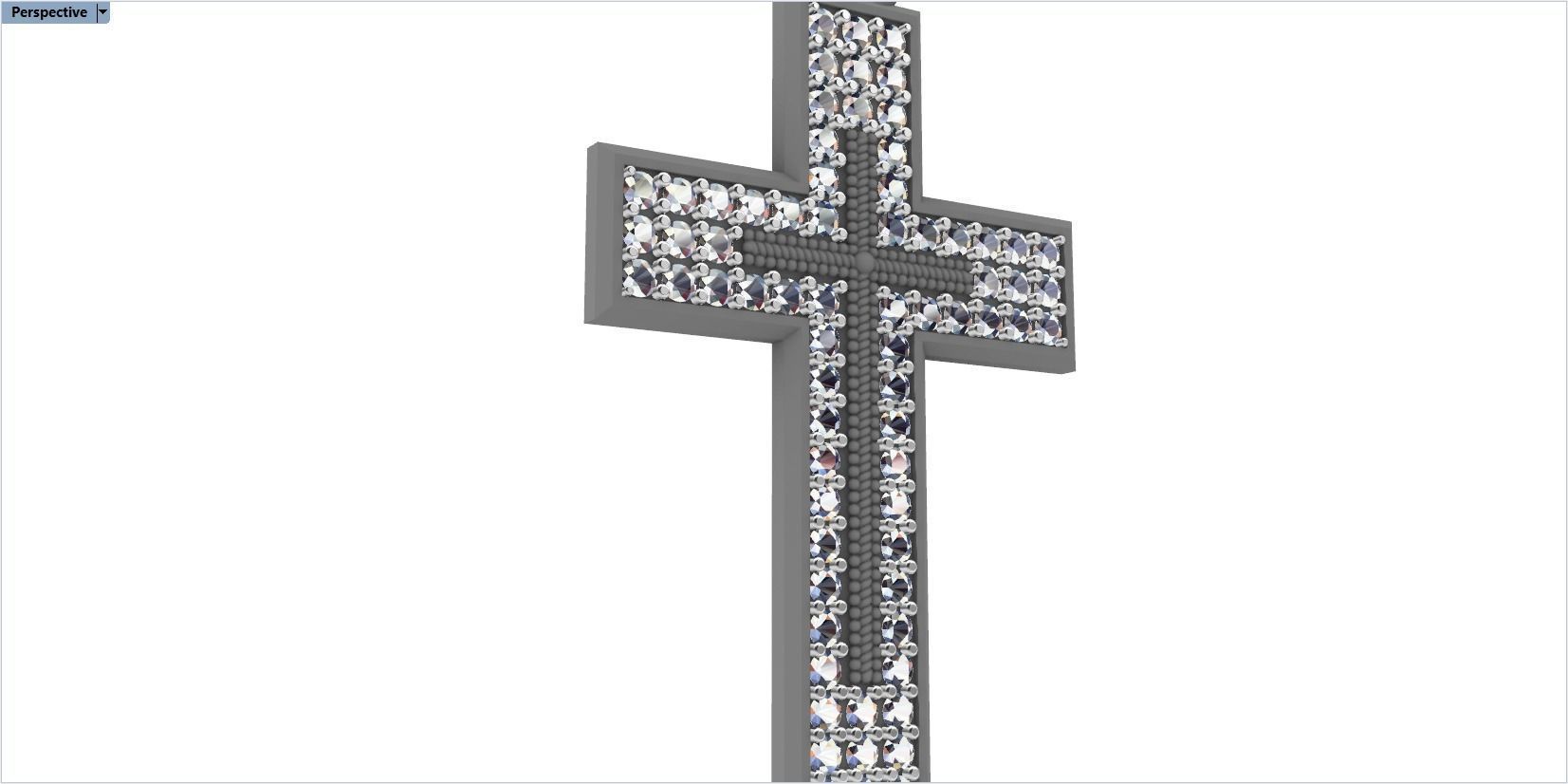 cross with diamonds 3D print model_41