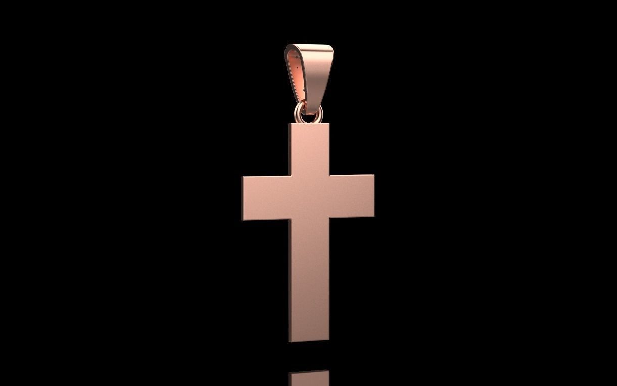 cross with diamonds 3D print model_22