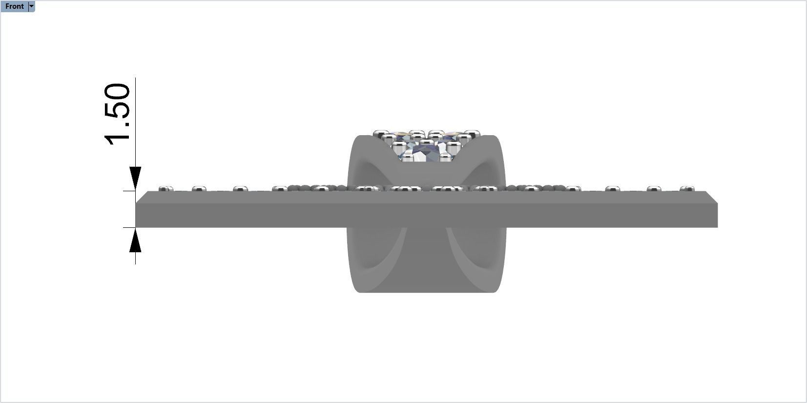 cross with diamonds 3D print model_2