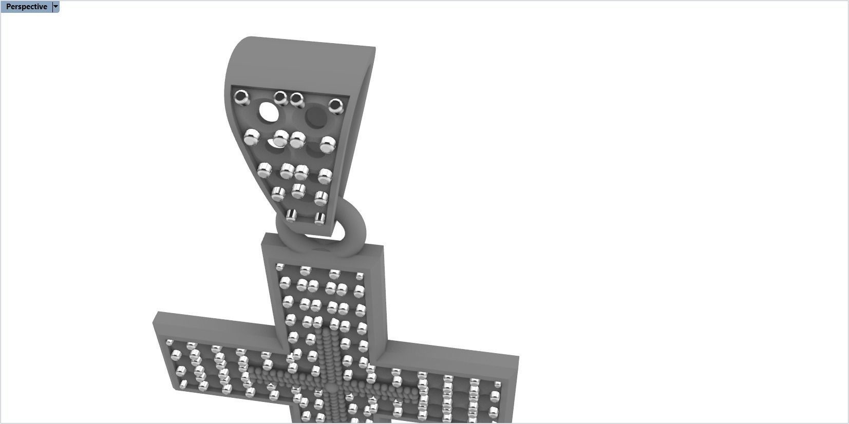 cross with diamonds 3D print model_36