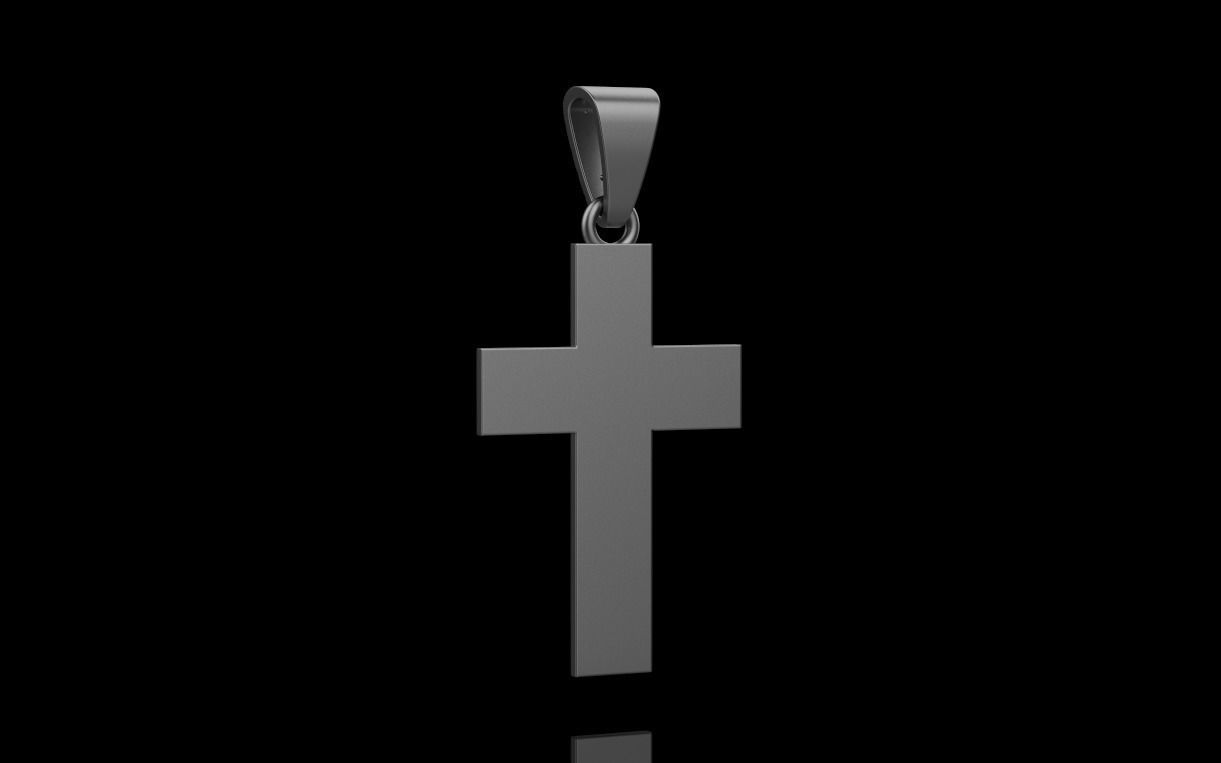 cross with diamonds 3D print model_23