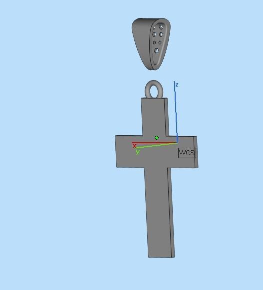 cross with diamonds 3D print model_45