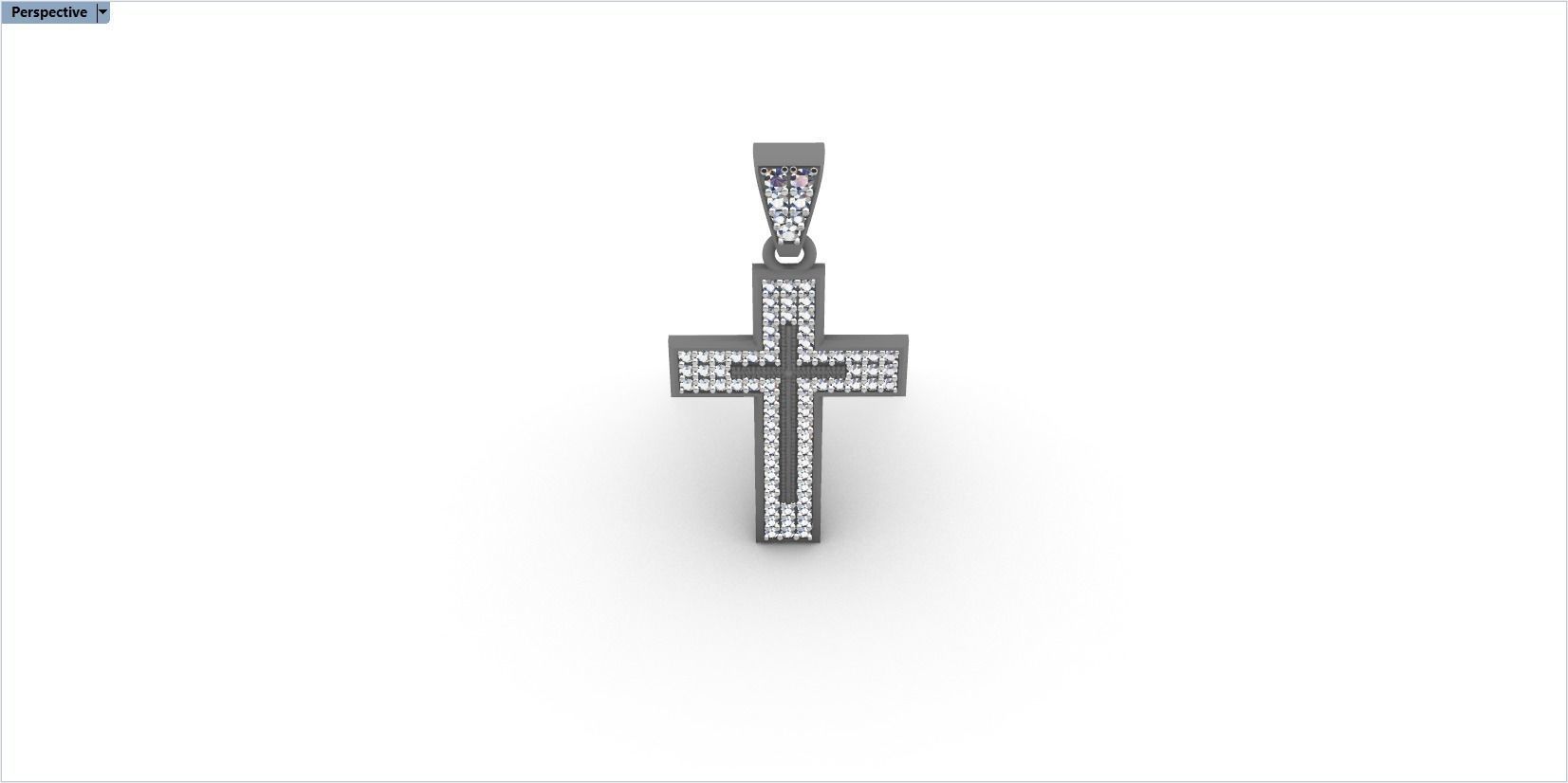 cross with diamonds 3D print model_40