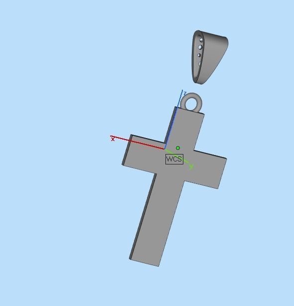 cross with diamonds 3D print model_46